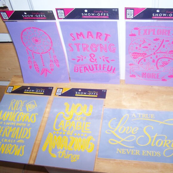 Show-Offs NWT Stencils Bundle (Set of 6) - Picture 1 of 7